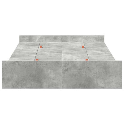 vidaXL Storage Bed Frame Concrete Grey 120 x 190 cm Engineered Wood