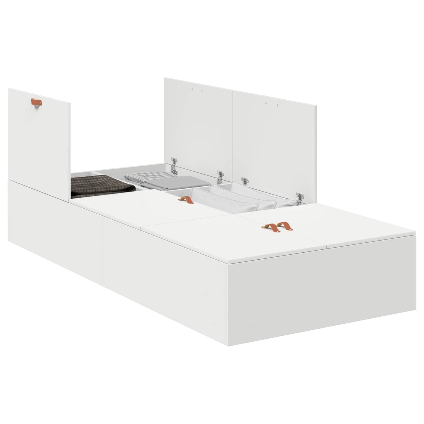 vidaXL Storage Bed Frame White 80 x 200 cm Engineered Wood