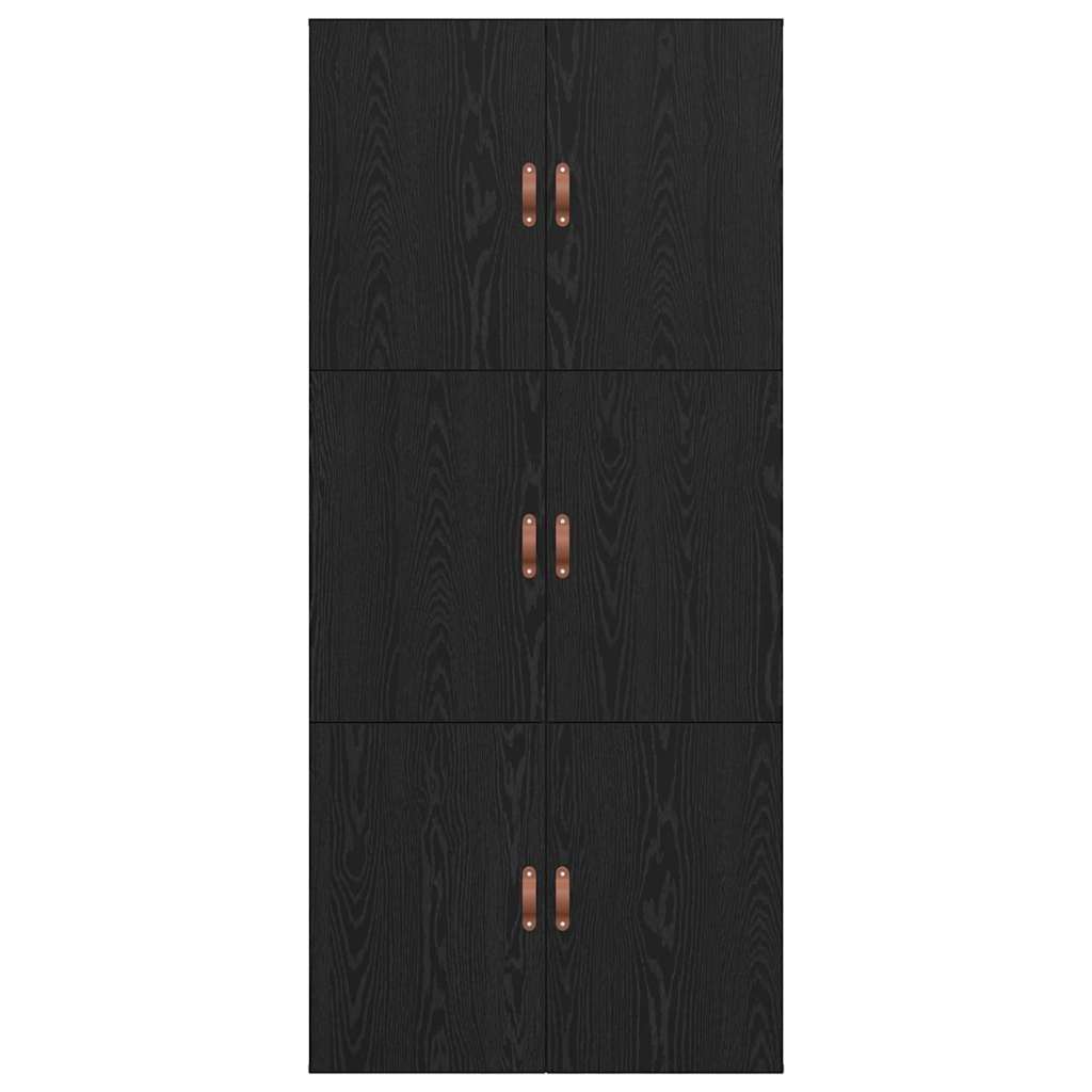 vidaXL Storage Bed Frame Black Oak 80 x 200 cm Engineered Wood