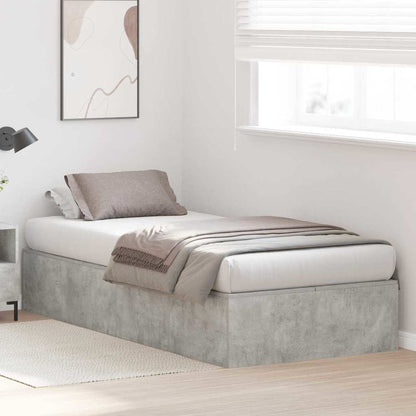 vidaXL Storage Bed Frame Concrete Grey 80 x 200 cm Engineered Wood