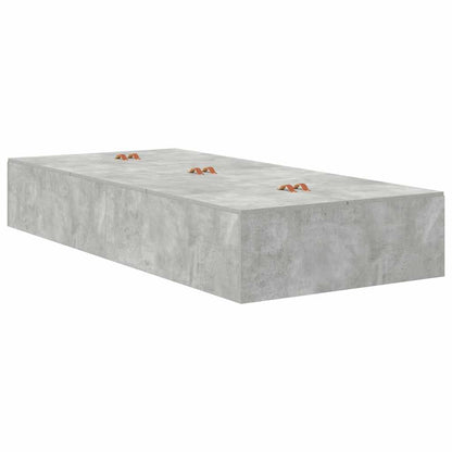 vidaXL Storage Bed Frame Concrete Grey 80 x 200 cm Engineered Wood