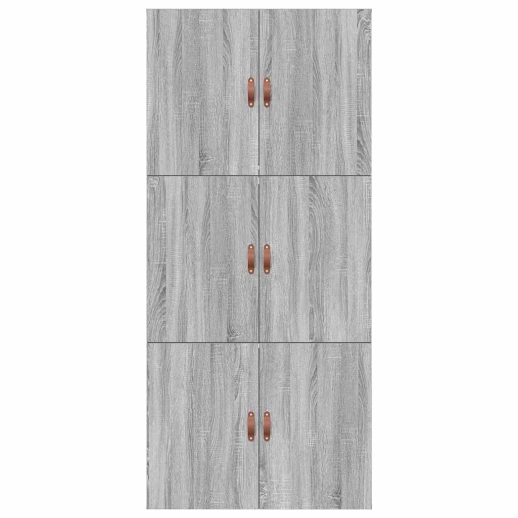 vidaXL Storage Bed Frame Grey Sonoma 80 x 200 cm Engineered Wood