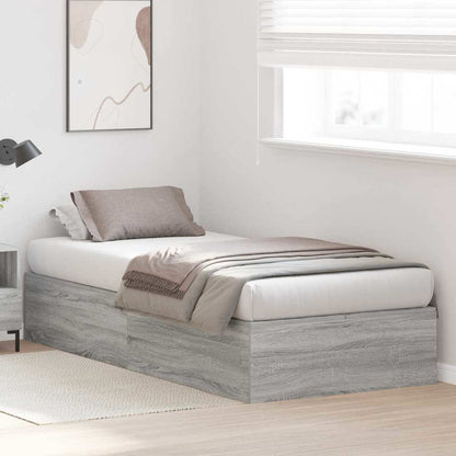 vidaXL Storage Bed Frame Grey Sonoma 90 x 200 cm Engineered Wood