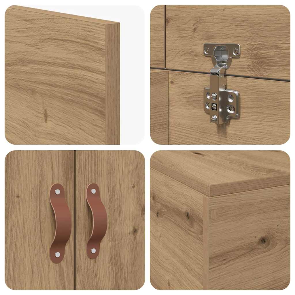 vidaXL Storage Bed Frame Artisan Oak 90 x 200 cm Engineered Wood