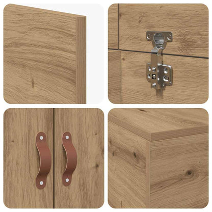 vidaXL Storage Bed Frame Artisan Oak 90 x 200 cm Engineered Wood