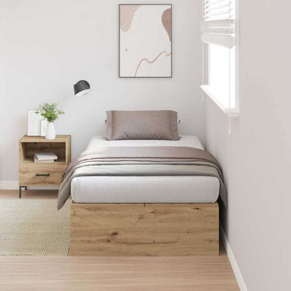 vidaXL Storage Bed Frame Artisan Oak 90 x 200 cm Engineered Wood