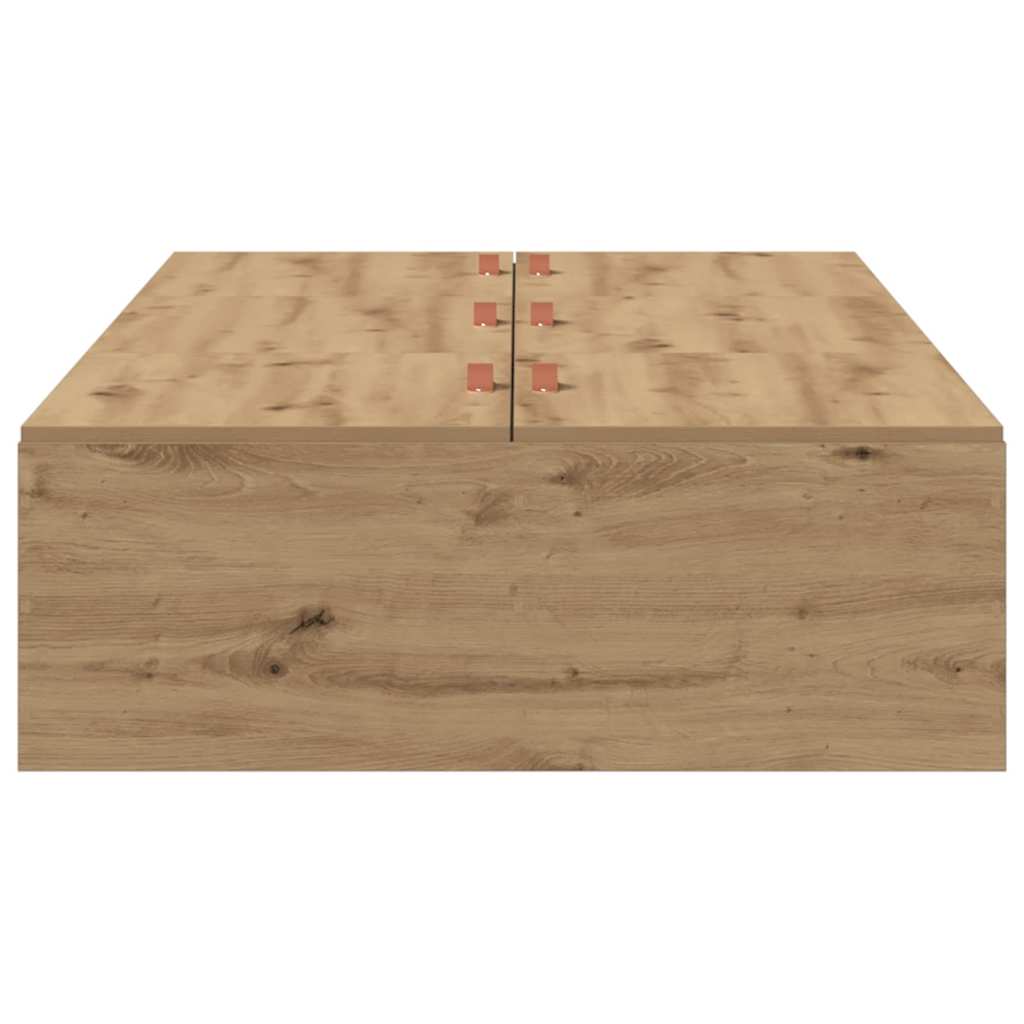 vidaXL Storage Bed Frame Artisan Oak 90 x 200 cm Engineered Wood