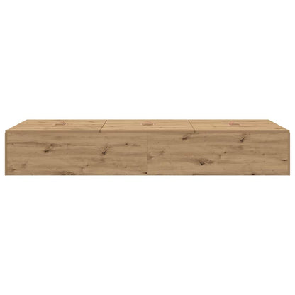 vidaXL Storage Bed Frame Artisan Oak 90 x 200 cm Engineered Wood