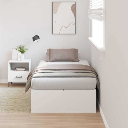 vidaXL Storage Bed Frame with Door White 100 x 200 cm Engineered Wood