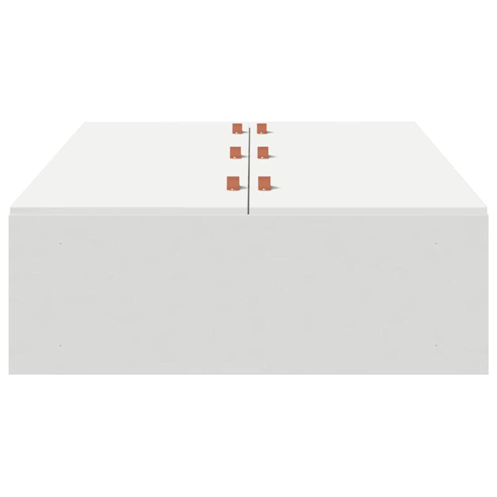 vidaXL Storage Bed Frame White 100 x 200 cm Engineered Wood