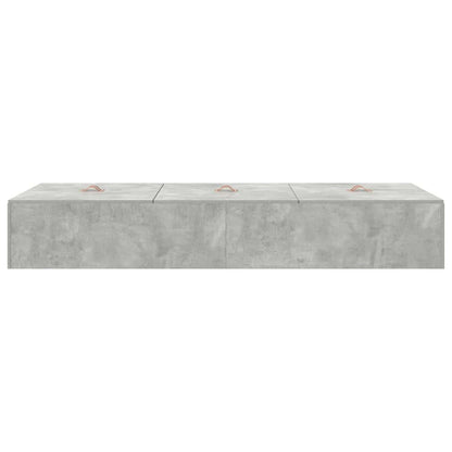 vidaXL Storage Bed Frame Concrete Grey 100 x 200 cm Engineered Wood