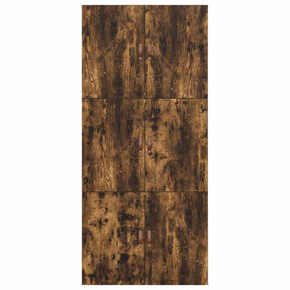 vidaXL Storage Bed Frame Smoked Oak 100 x 200 cm Engineered Wood