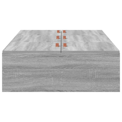 vidaXL Storage Bed Frame Grey Sonoma 100 x 200 cm Engineered Wood