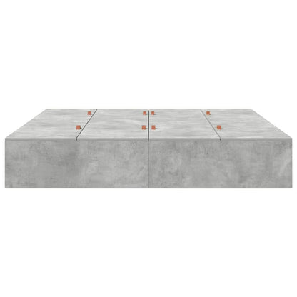 vidaXL Storage Bed Frame Concrete Grey 200 x 200 cm Engineered Wood