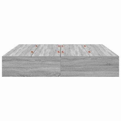 vidaXL Storage Bed Frame Grey Sonoma 200 x 200 cm Engineered Wood