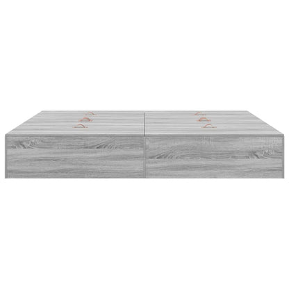 vidaXL Storage Bed Frame Grey Sonoma 200 x 200 cm Engineered Wood