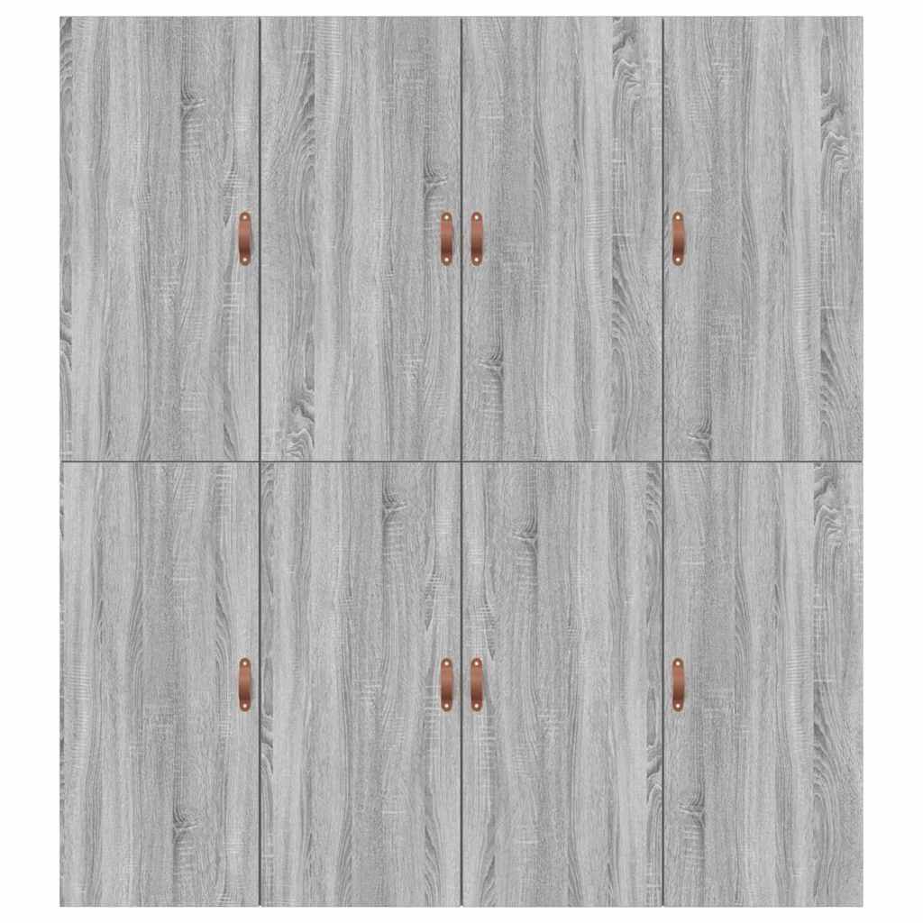vidaXL Storage Bed Frame Grey Sonoma 200 x 200 cm Engineered Wood