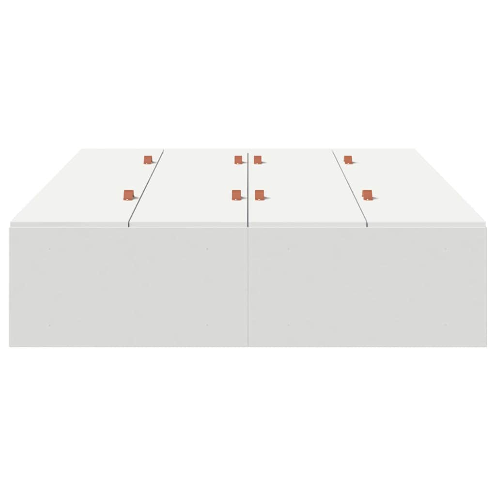 vidaXL Storage Bed Frame White 120 x 200 cm Engineered Wood