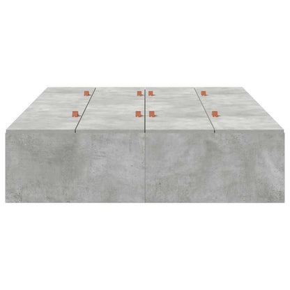 vidaXL Storage Bed Frame Concrete Grey 120 x 200 cm Engineered Wood