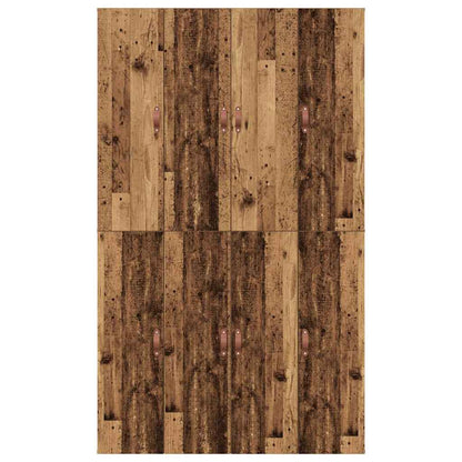 vidaXL Storage Bed Frame Old Wood 120 x 200 cm Engineered Wood