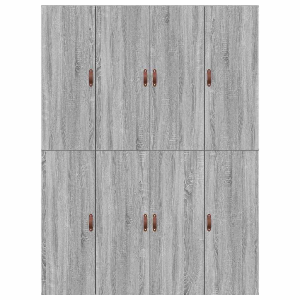 vidaXL Storage Bed Frame Grey Sonoma 140 x 200 cm Engineered Wood