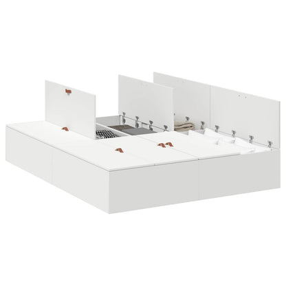 vidaXL Storage Bed Frame White 150 x 200 cm Engineered Wood