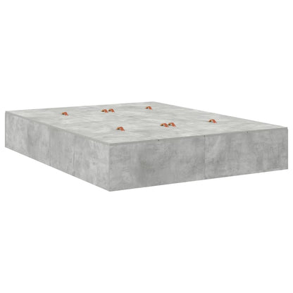 vidaXL Storage Bed Frame Concrete Grey 150 x 200 cm Engineered Wood