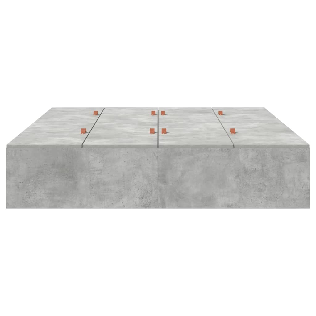 vidaXL Storage Bed Frame Concrete Grey 150 x 200 cm Engineered Wood