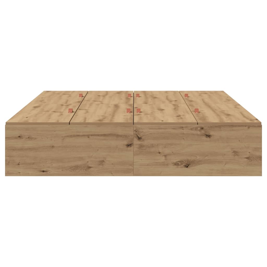 vidaXL Storage Bed Frame Artisan Oak 150 x 200 cm Engineered Wood