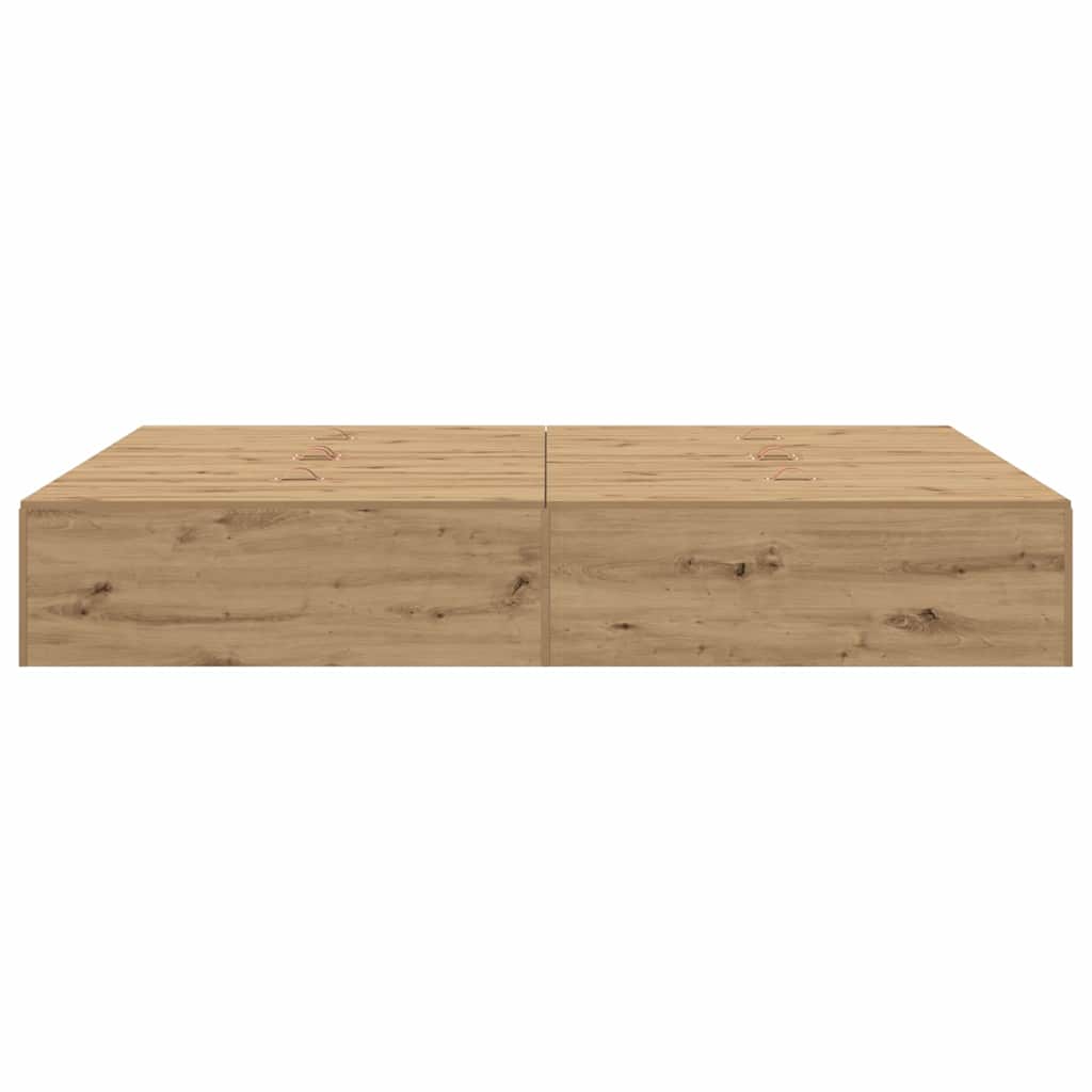vidaXL Storage Bed Frame Artisan Oak 150 x 200 cm Engineered Wood