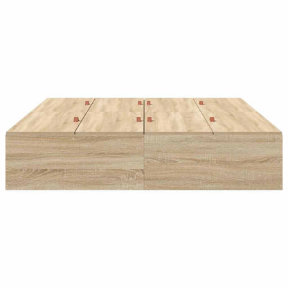 vidaXL Storage Bed Frame Sonoma Oak 160 x 200 cm Engineered Wood