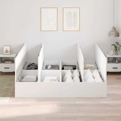 vidaXL Storage Bed Frame White 180 x 200 cm Engineered Wood