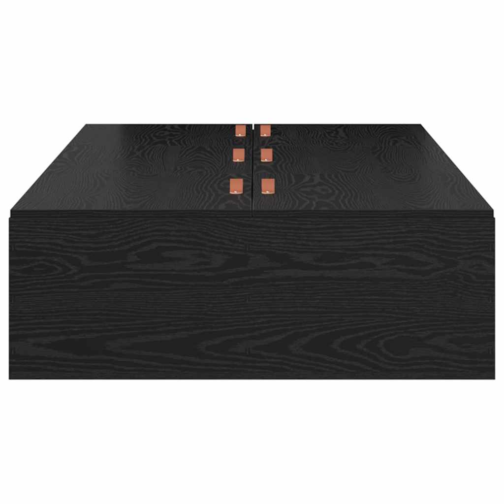 vidaXL Storage Bed Frame Black Oak 90 x 190 cm Engineered Wood