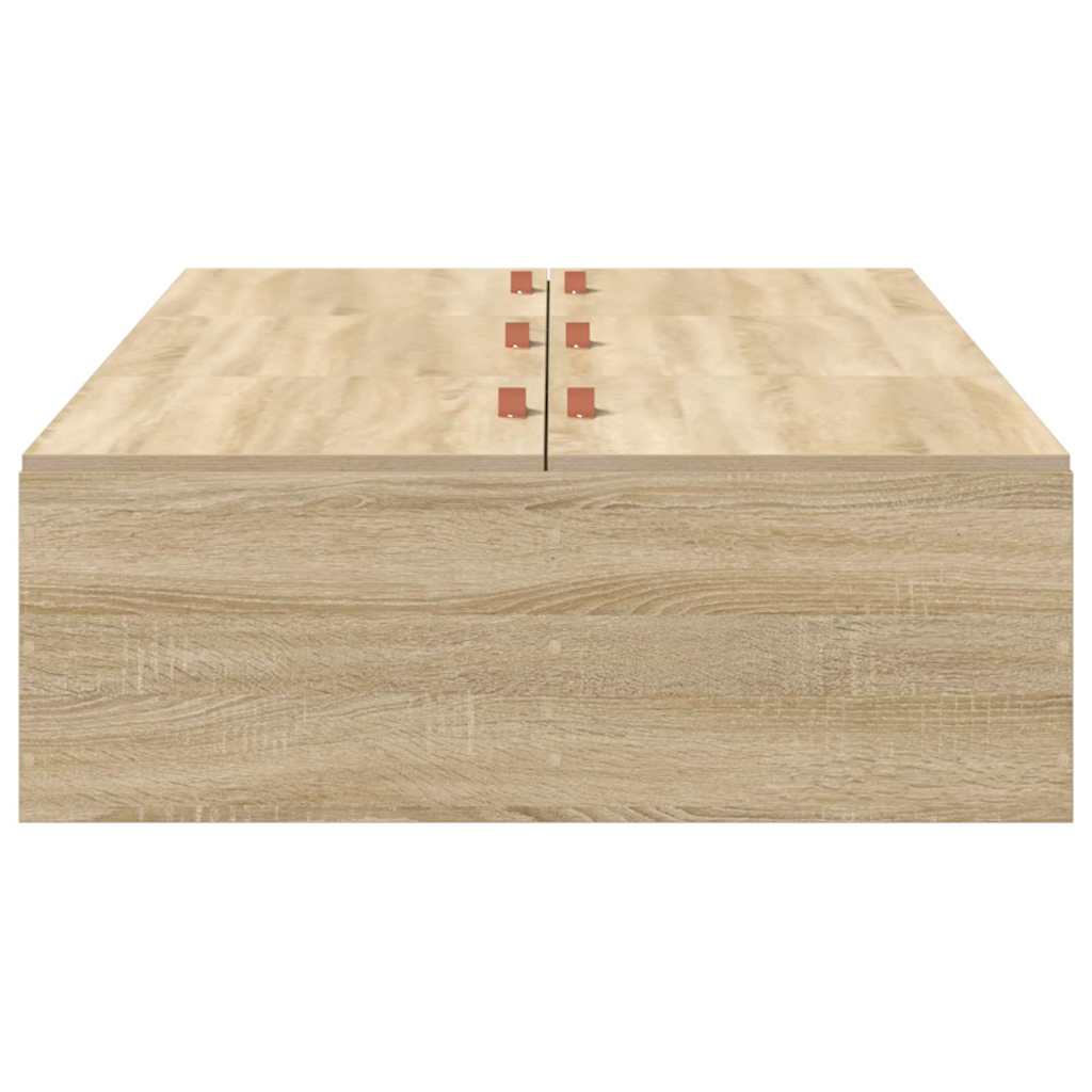 vidaXL Storage Bed Frame Sonoma Oak 90 x 190 cm Engineered Wood