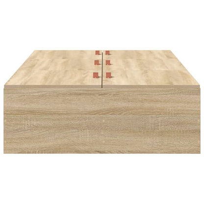 vidaXL Storage Bed Frame Sonoma Oak 90 x 190 cm Engineered Wood