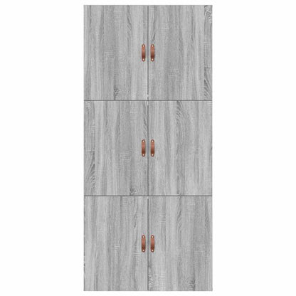 vidaXL Storage Bed Frame Grey Sonoma 90 x 190 cm Engineered Wood