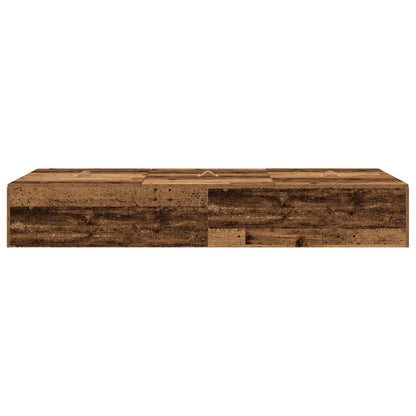 vidaXL Storage Bed Frame Old Wood 70 x 190 cm Engineered Wood