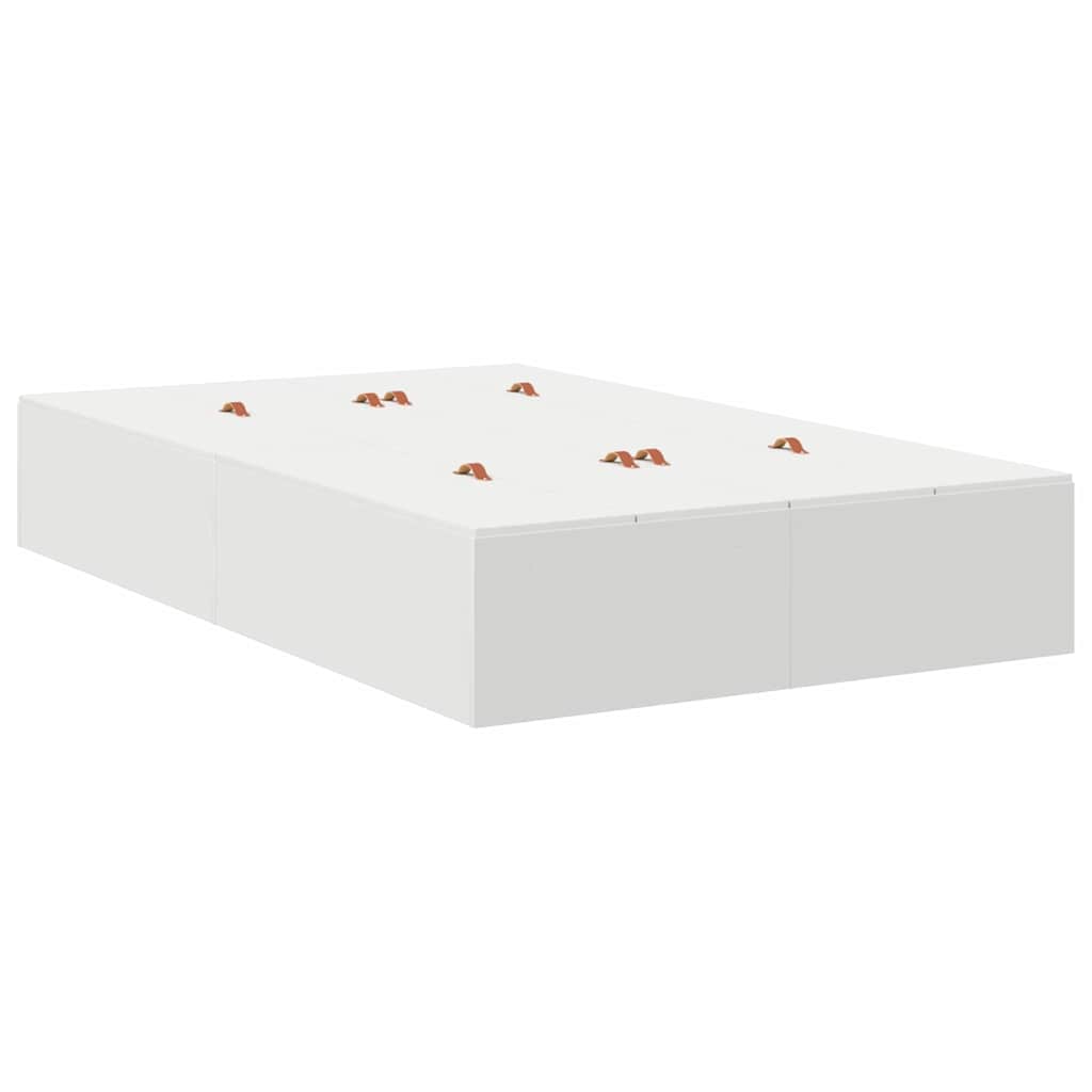 vidaXL Storage Bed Frame White 120 x 190 cm Engineered Wood
