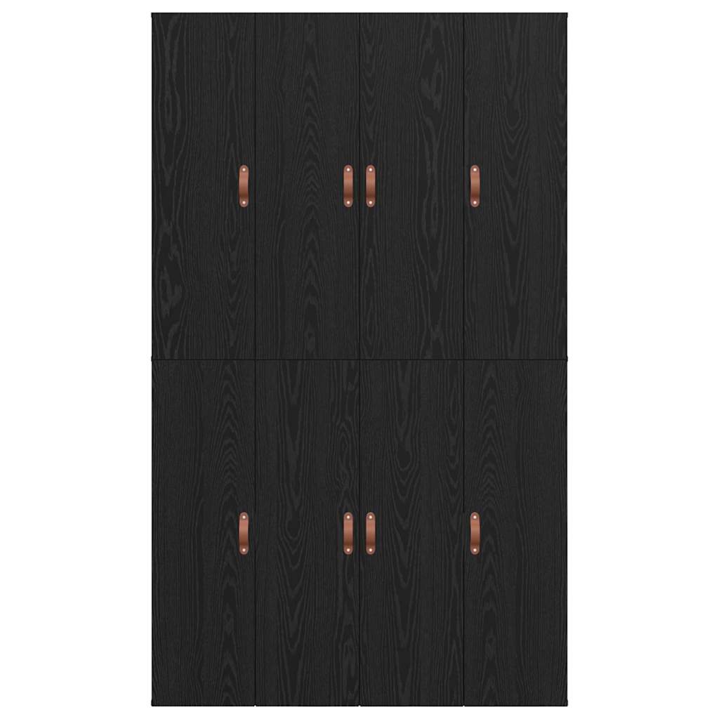 vidaXL Storage Bed Frame Black Oak 120 x 190 cm Engineered Wood