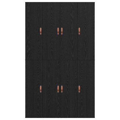 vidaXL Storage Bed Frame Black Oak 120 x 190 cm Engineered Wood