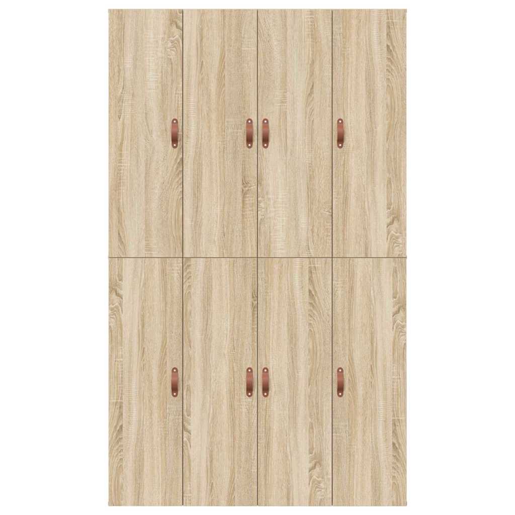 vidaXL Storage Bed Frame Sonoma Oak 120 x 190 cm Engineered Wood