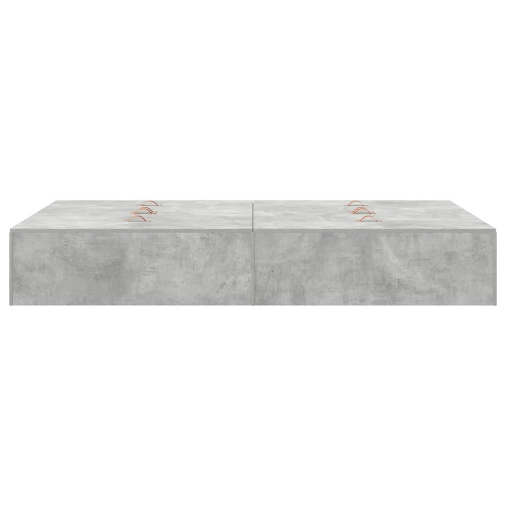 vidaXL Storage Bed Frame Concrete Grey 120 x 190 cm Engineered Wood