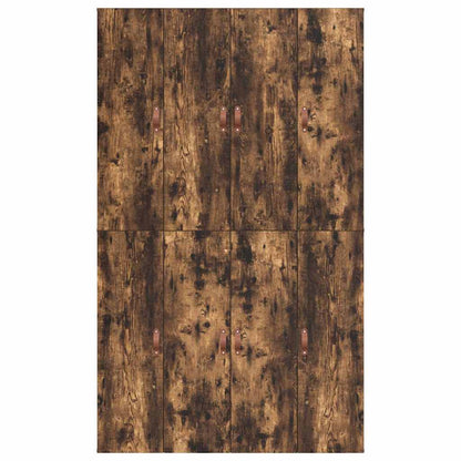 vidaXL Storage Bed Frame Smoked Oak 120 x 190 cm Engineered Wood