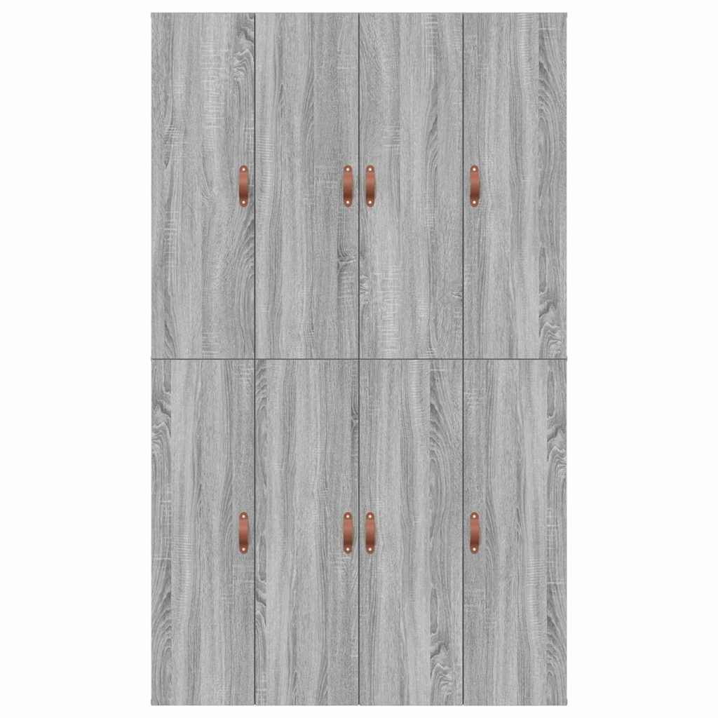 vidaXL Storage Bed Frame Grey Sonoma 120 x 190 cm Engineered Wood