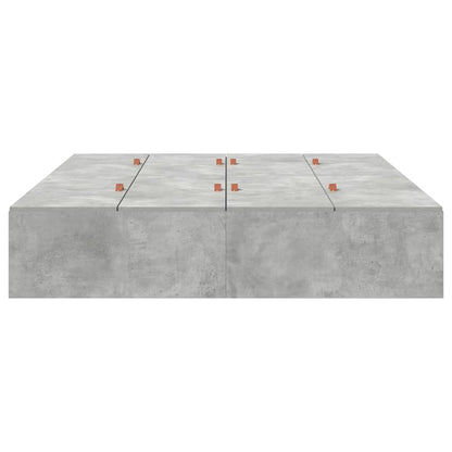 vidaXL Storage Bed Frame Concrete Grey 140 x 190 cm Engineered Wood