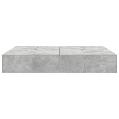 vidaXL Storage Bed Frame Concrete Grey 140 x 190 cm Engineered Wood