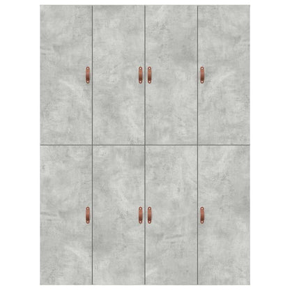 vidaXL Storage Bed Frame Concrete Grey 140 x 190 cm Engineered Wood
