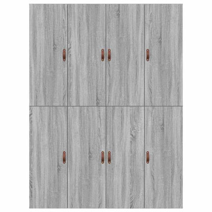 vidaXL Storage Bed Frame Grey Sonoma 135 x 190 cm Engineered Wood