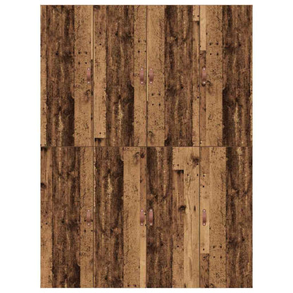 vidaXL Storage Bed Frame Old Wood 135 x 190 cm Engineered Wood