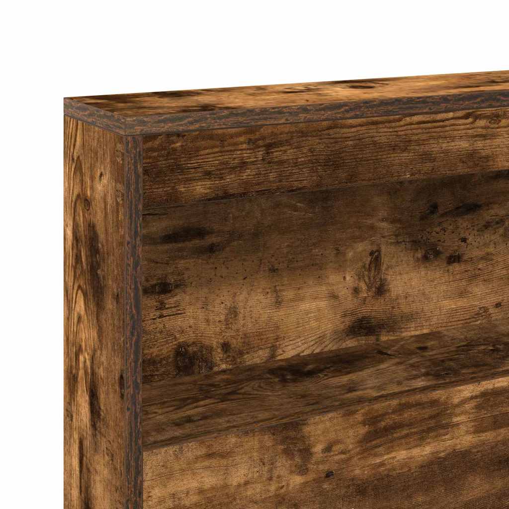 vidaXL Storage Headboard Smoked Oak Engineered Wood